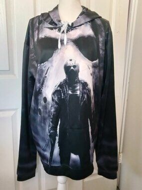 Michael Myers Graphic Black and White Halloween Hoodie ZooTop Bear 4XL Unisex